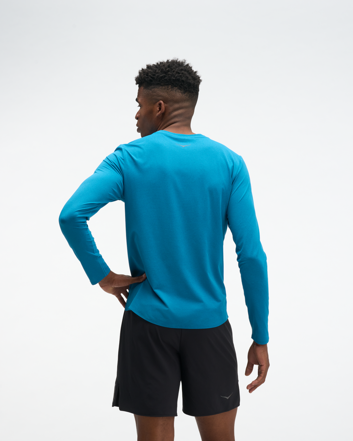 Hoka M EVERYRUN LONG SLEEVE Night Glow Blue