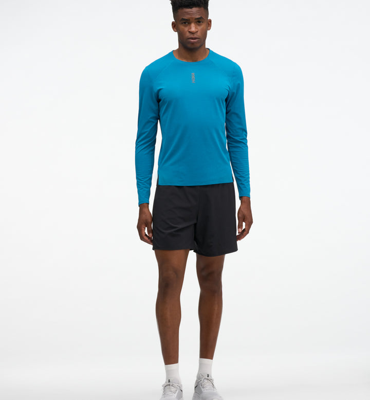 Hoka M EVERYRUN LONG SLEEVE Night Glow Blue