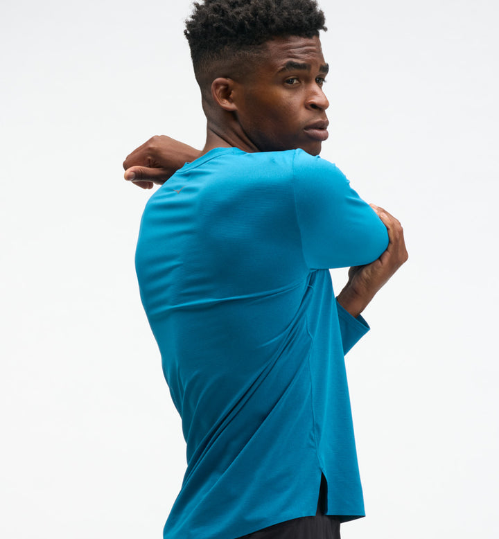 Hoka M EVERYRUN LONG SLEEVE Night Glow Blue