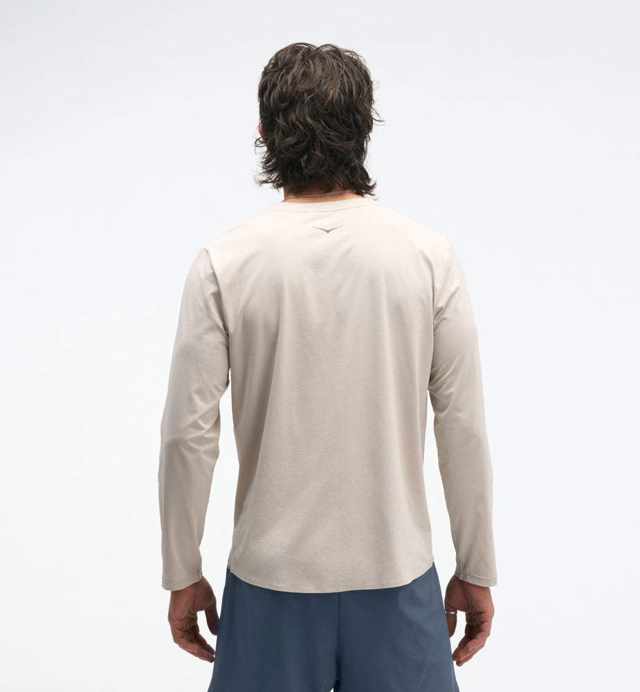 Hoka M EVERYRUN LONG SLEEVE River Rock Grey