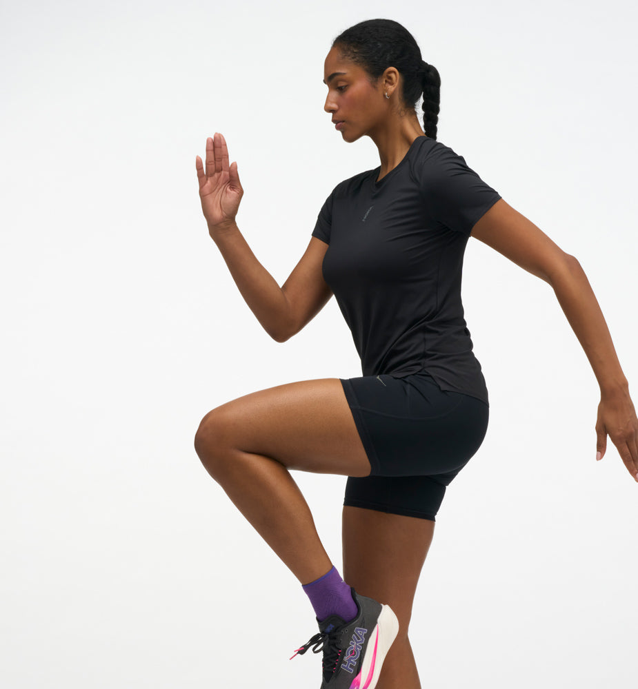 Hoka W EVERYRUN SHORT SLEEVE Black