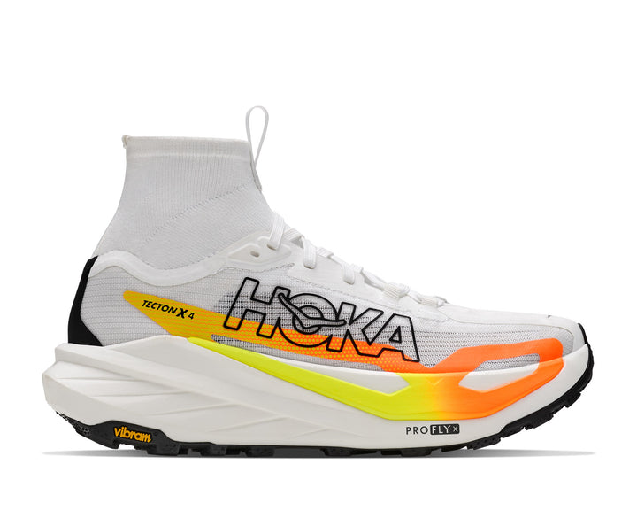 Hoka M TECTON X 4 Frost / Neon Tangerine