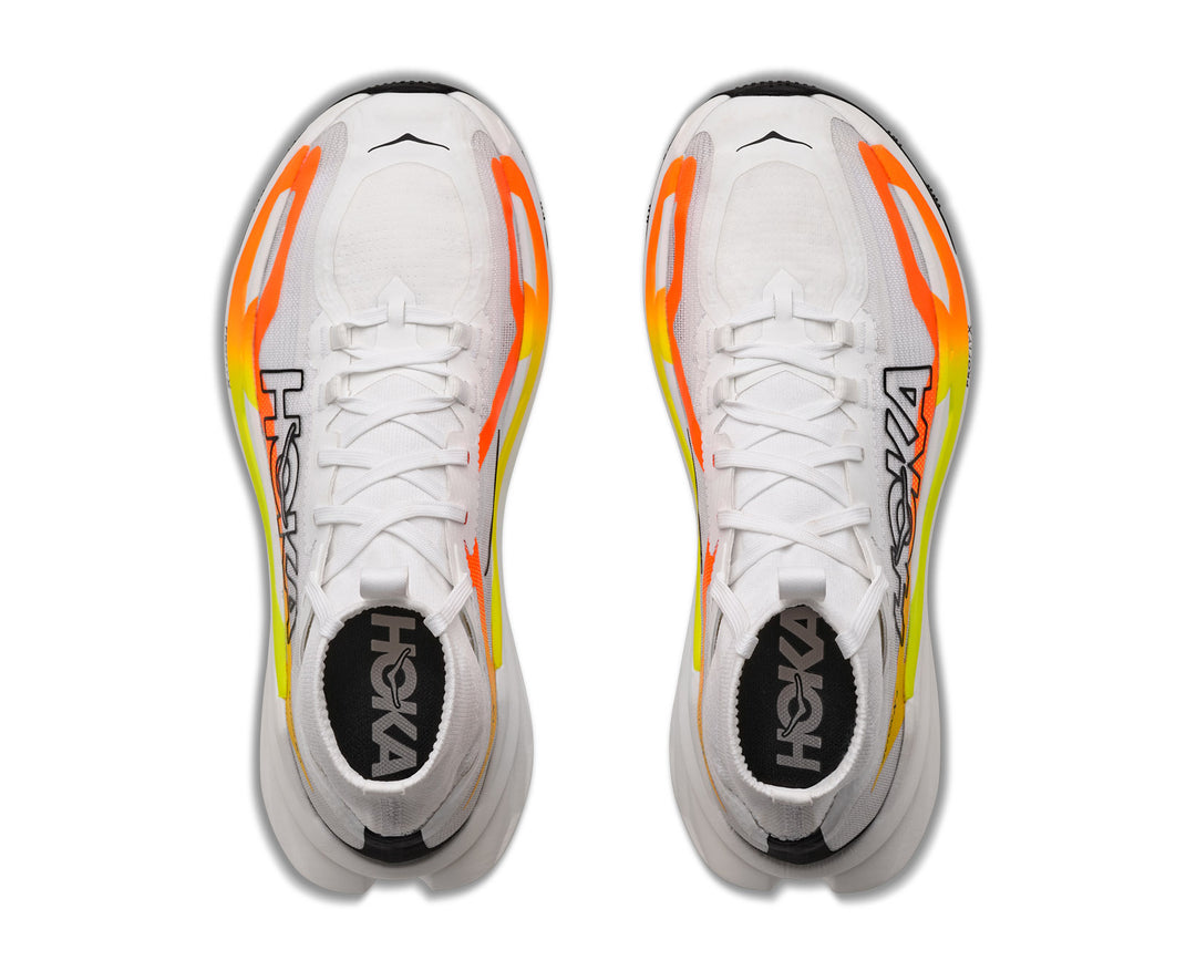 Hoka M TECTON X 4 Frost / Neon Tangerine