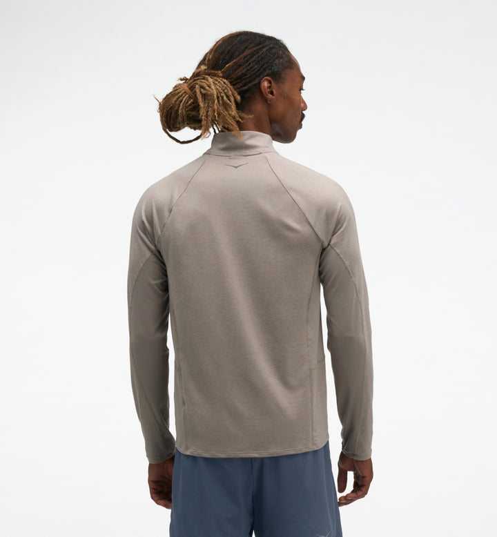 Hoka M SKYFORM HALF ZIP Pebble Grey Htr