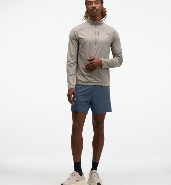 Hoka M SKYFORM HALF ZIP Pebble Grey Htr