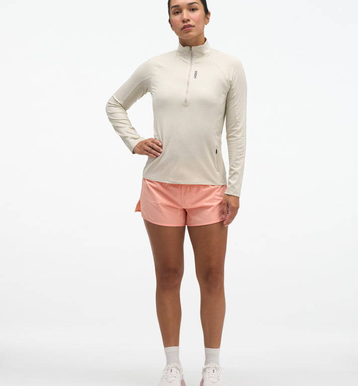 Hoka W SKYFORM HALF ZIP River Rock Grey Htr