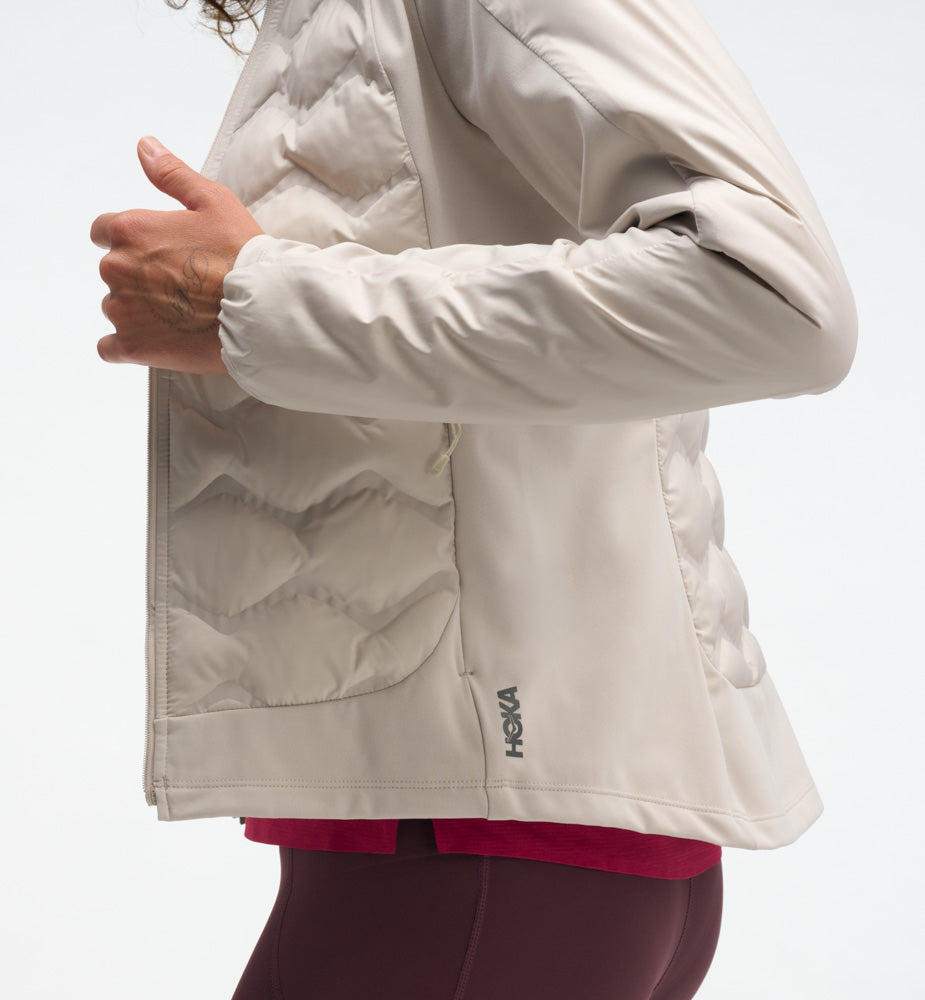 Hoka W SKYFILL INSULATED JACKET River Rock Grey