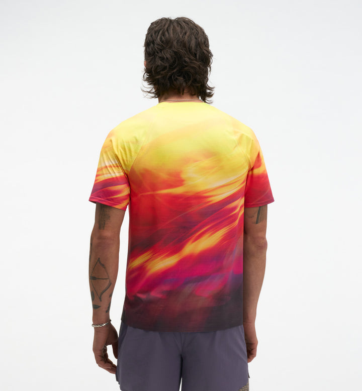 Hoka M RACE DAY SHORT SLEEVE TR PRT Hoka Citrus Prt
