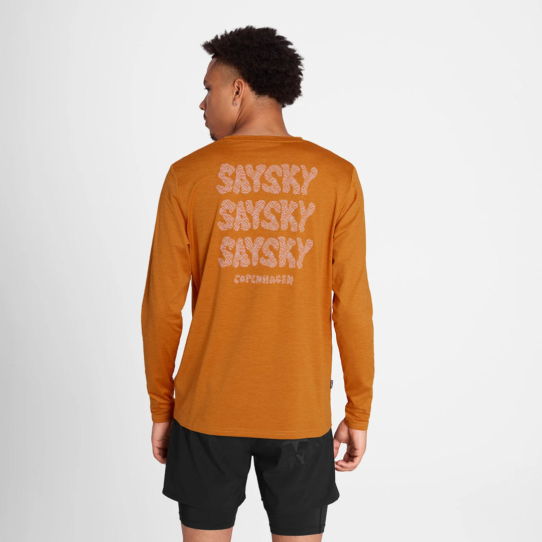 Saysky Reflective Logo Pace Long Sleeve Orange