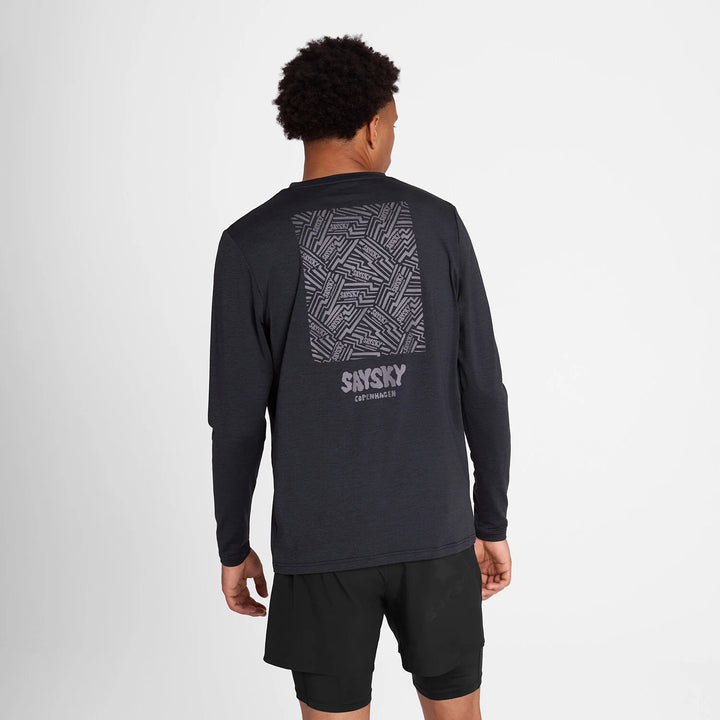 Saysky Reflective Logo Pace Long Sleeve Black