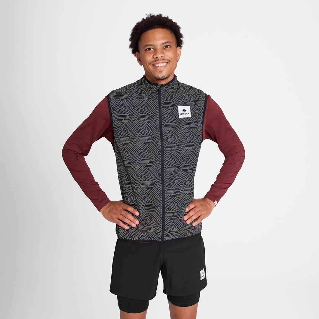 Saysky Reflective Pace Vest Black Aop