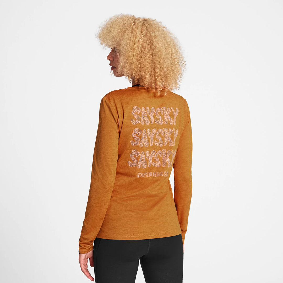 Saysky W Reflective Logo Pace Long Sleeve Orange