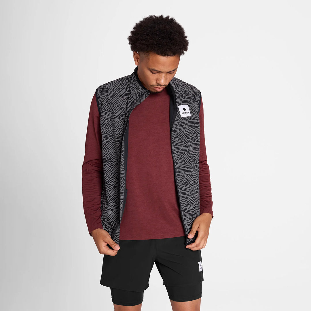 Saysky Reflective Pace Vest Black Aop