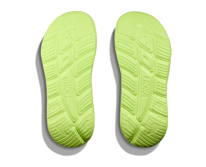 Hoka U ORA ATHLETIC SLIDE Lettuce / White