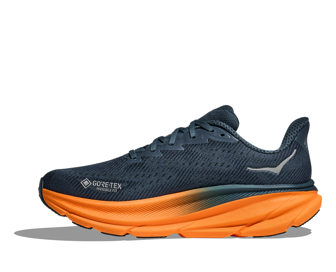 Hoka M CLIFTON 9 GTX Stormy Skies / Orange Zest