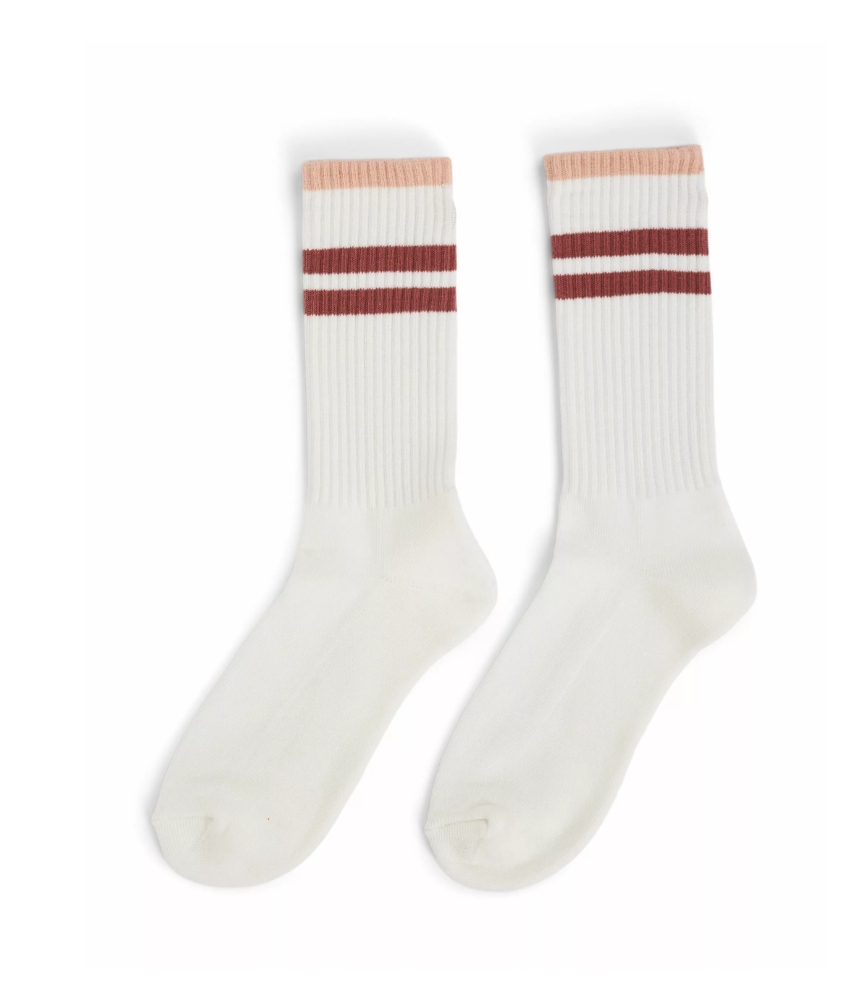 Amundsen Sports Oslo Crew Socks White/Peony Pink