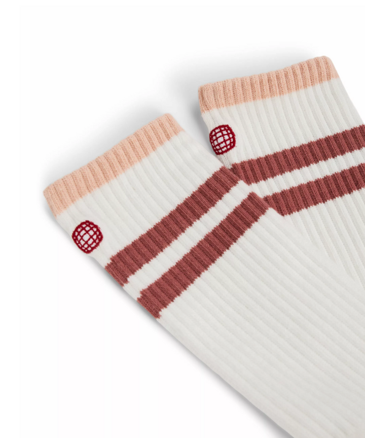 Amundsen Sports Oslo Crew Socks White/Peony Pink