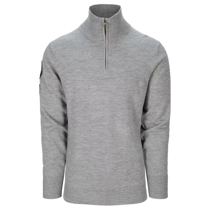 Amundsen Sports Peak Half Zip Mens Light Grey