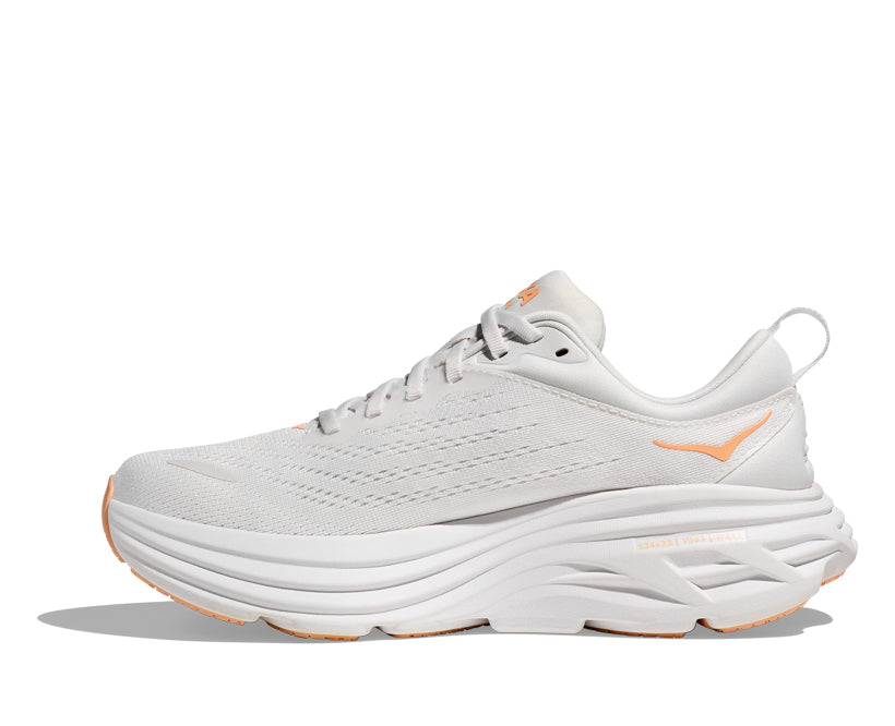 Hoka W BONDI 8 White / Cantaloupe