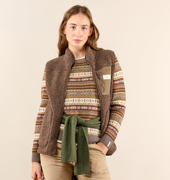Amundsen Sports Heroes Wool Fleece Vest Womens Cowboy