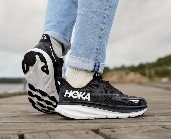 Hoka M CLIFTON 9 WIDE Black / White