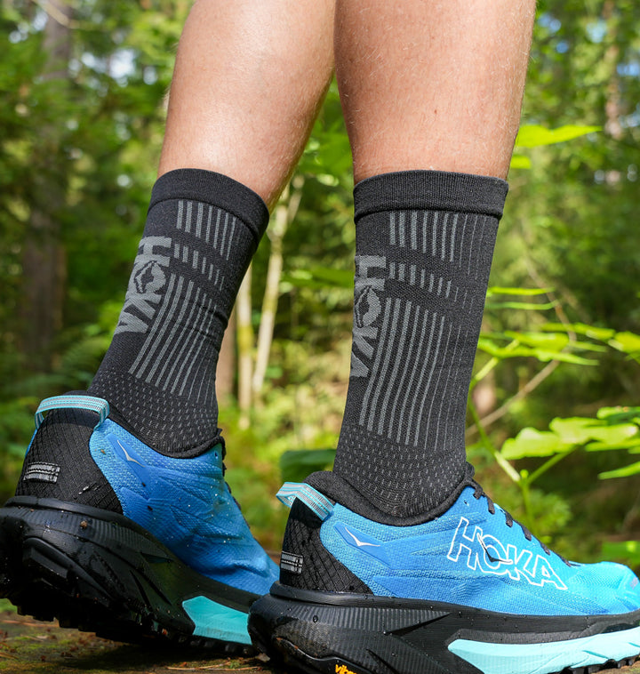 Hoka U TRAIL RUN CREW SOCK Black