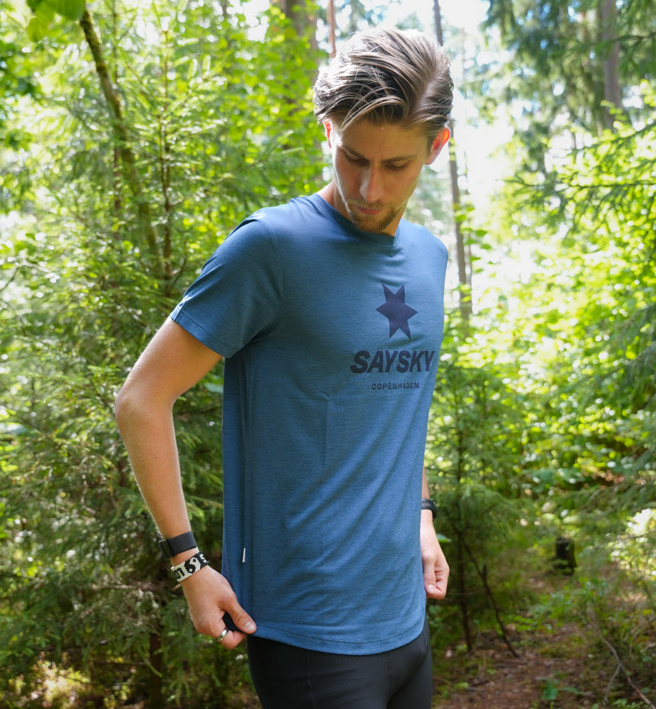 Saysky Logo Combat Pro T-shirt Blue