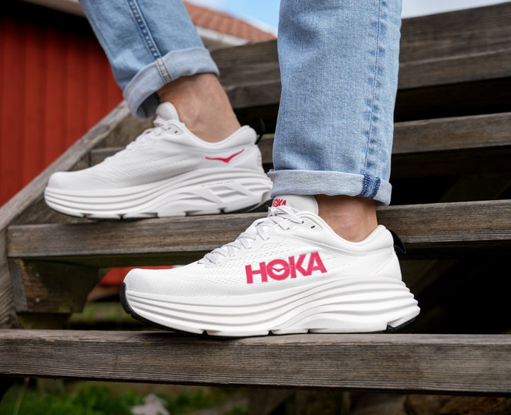 Hoka M BONDI 8 White / Vermillion