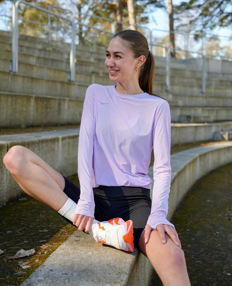 Hoka W AIROLITE RUN LONG SLEEVE Aster Flower