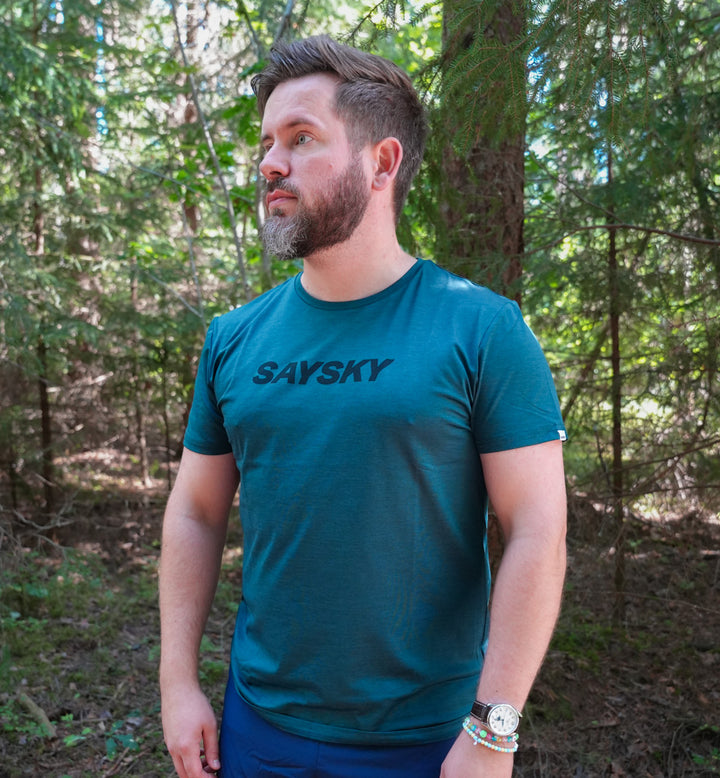 Saysky Logo Pace T-Shirt Green