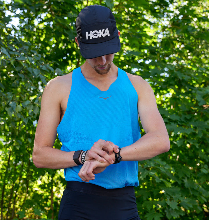 Hoka M RACE DAY SINGLET Hoka Blue