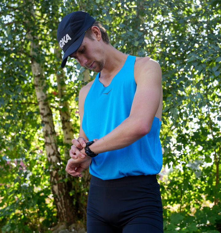 Hoka M RACE DAY SINGLET Hoka Blue
