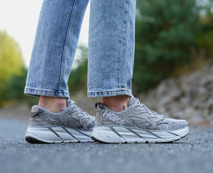 Hoka U CLIFTON L SUEDE TP Galactic Grey / Satellite Grey