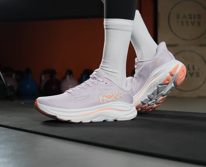 Hoka W CLIFTON 10 WIDE Lilac Cream / Tangerine Glow