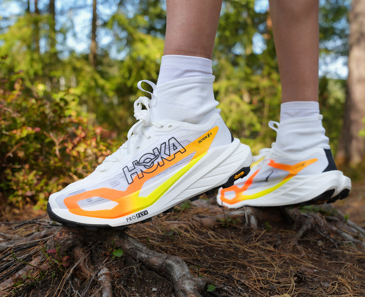 Hoka W TECTON X 4 Frost / Neon Tangerine