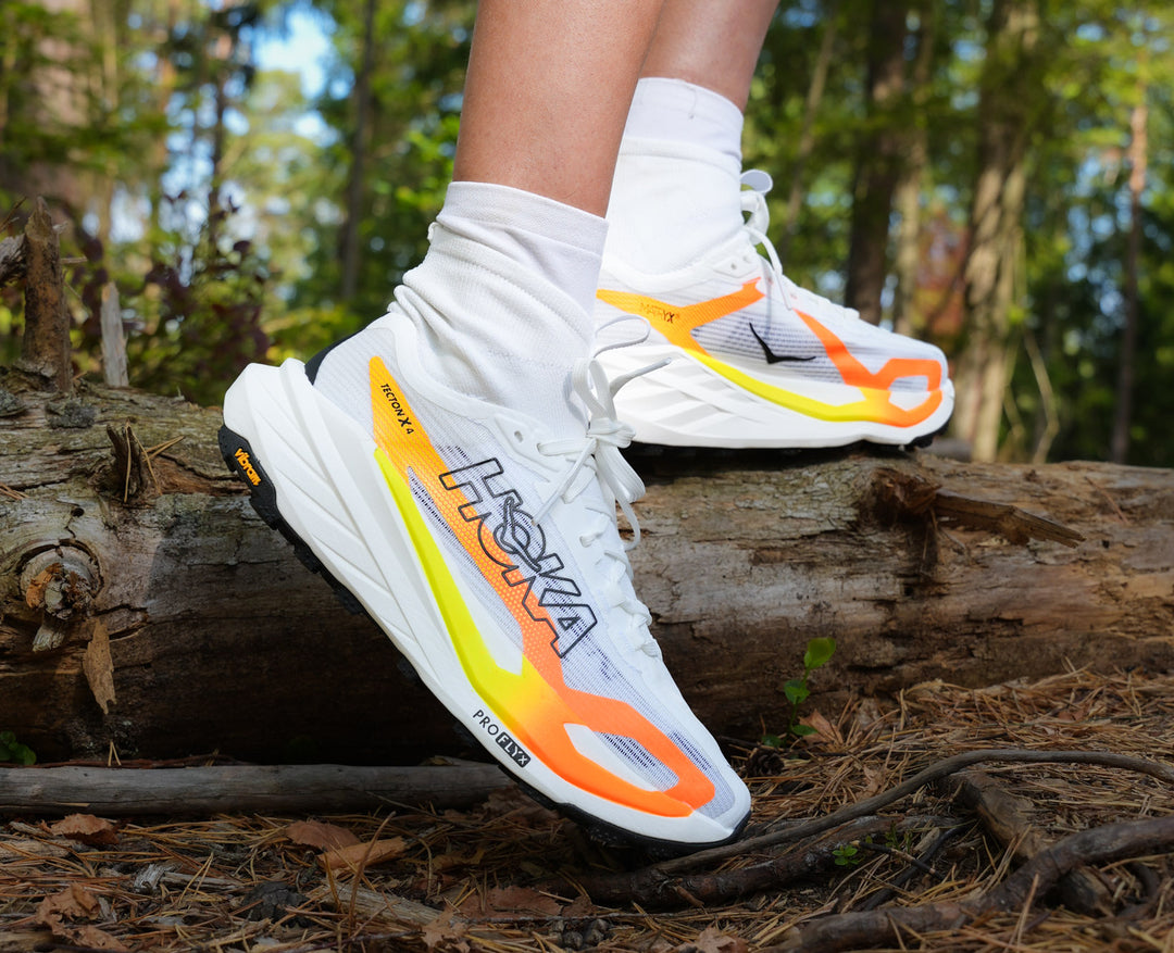 Hoka W TECTON X 4 Frost / Neon Tangerine