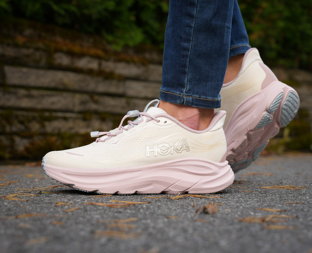 Hoka W CLIFTON 11 GTX GLM WIDE Alabaster / Pink Opal