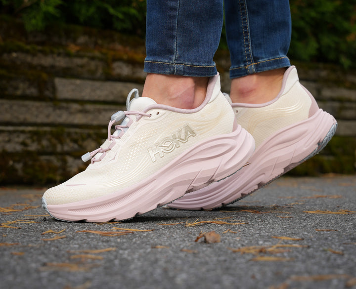 Hoka W CLIFTON 11 GTX GLM WIDE Alabaster / Pink Opal