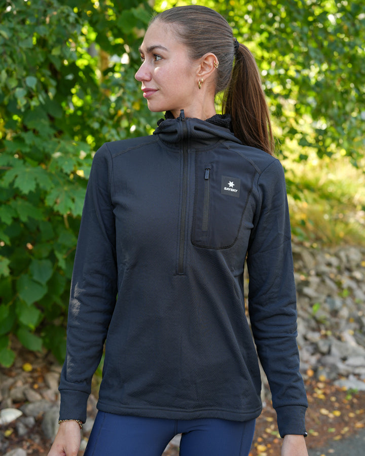 Saysky W Combat Half Zip Fleece Hoodie Black