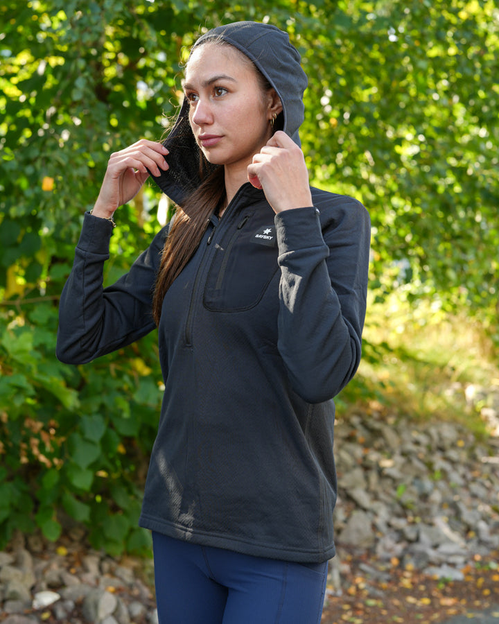 Saysky W Combat Half Zip Fleece Hoodie Black