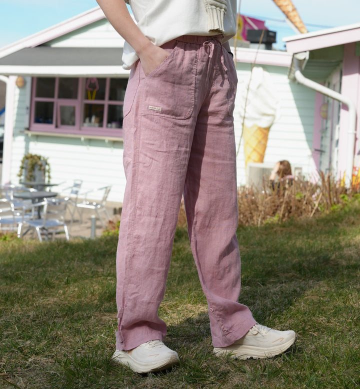 Amundsen Sports Safari Linen Pants Womens Faded Peony Pink