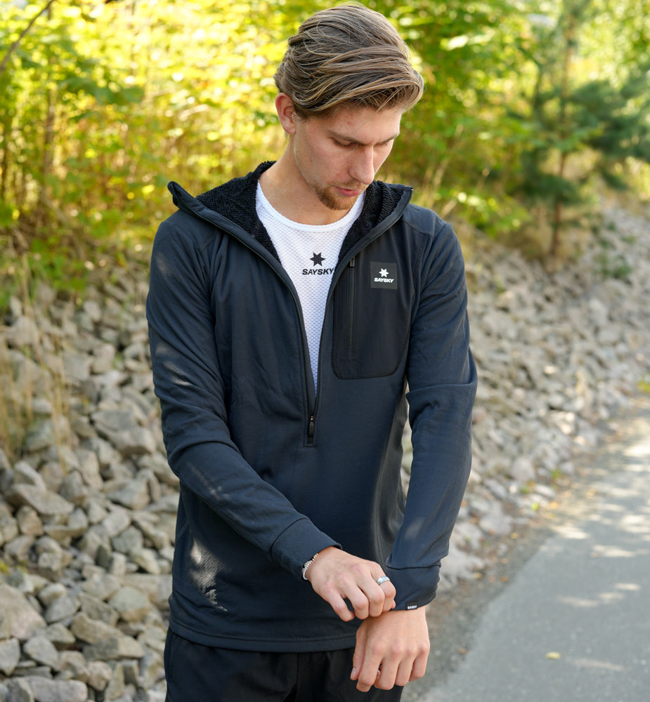 Saysky Combat Half Zip Fleece Hoodie Black