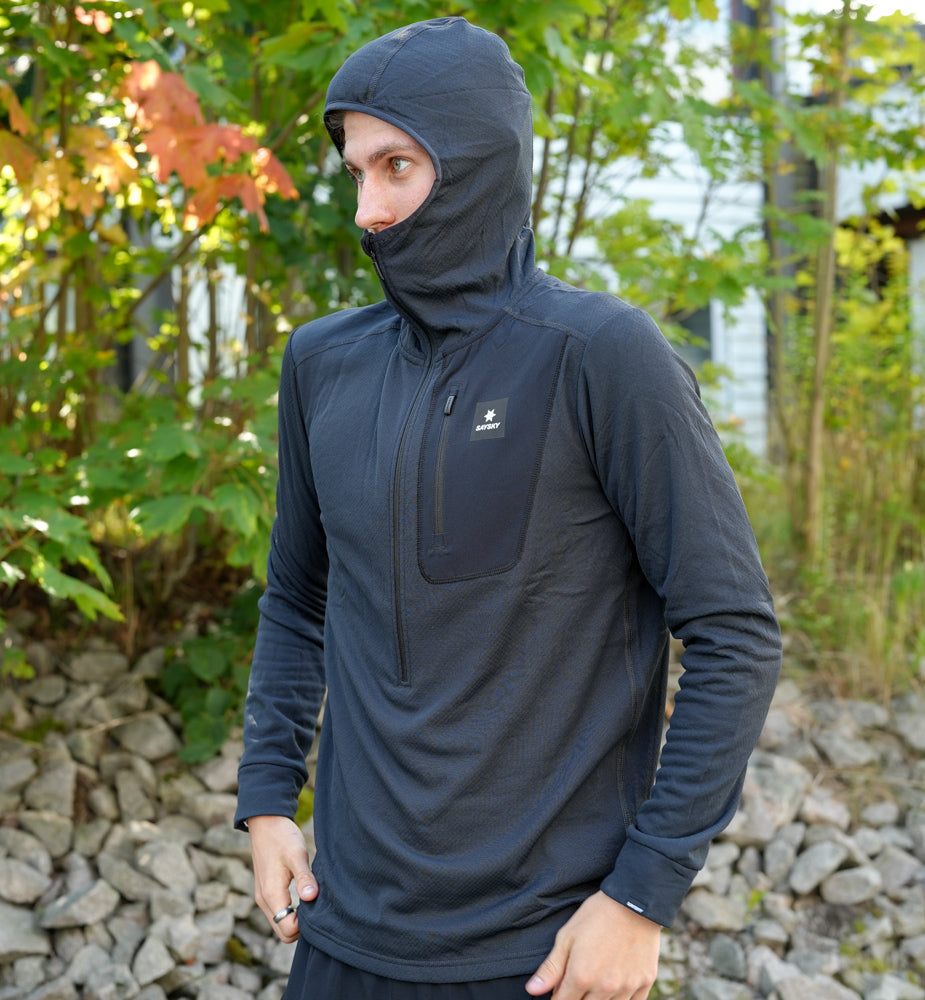 Saysky Combat Half Zip Fleece Hoodie Black