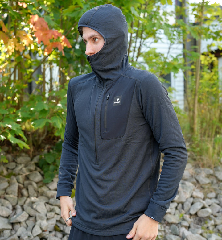 Saysky Combat Half Zip Fleece Hoodie Black