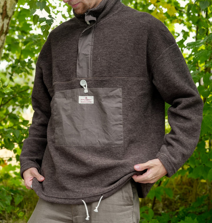 Amundsen Sports V-Bond Waxed Fleece Mens Cowboy/Brown