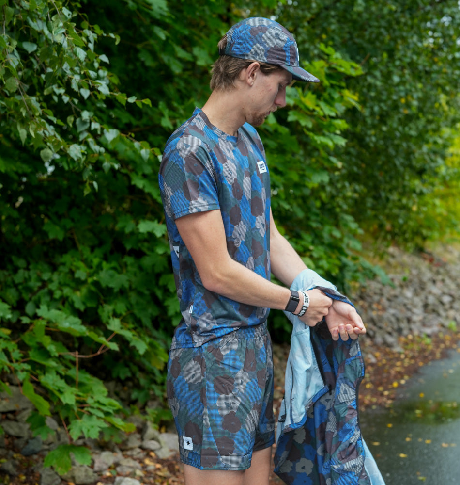 Saysky Flower Combat T-Shirt Blue Aop
