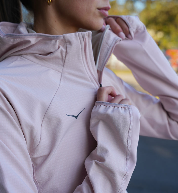 Hoka W SKYGLOW HALF-ZIP Pink Opal
