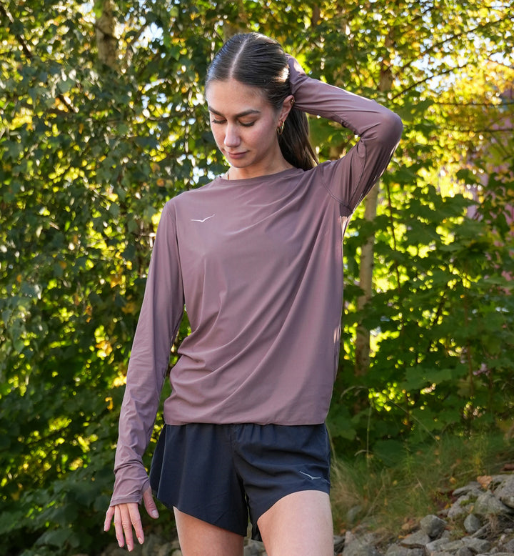 Hoka W AIROLITE RUN LONG SLEEVE Smokey Quartz