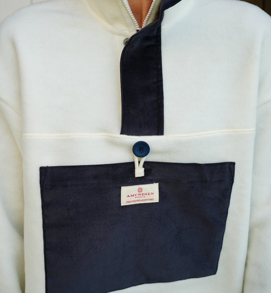 Amundsen Sports V-Bond Cord Fleece Womens Natural/Faded Navy