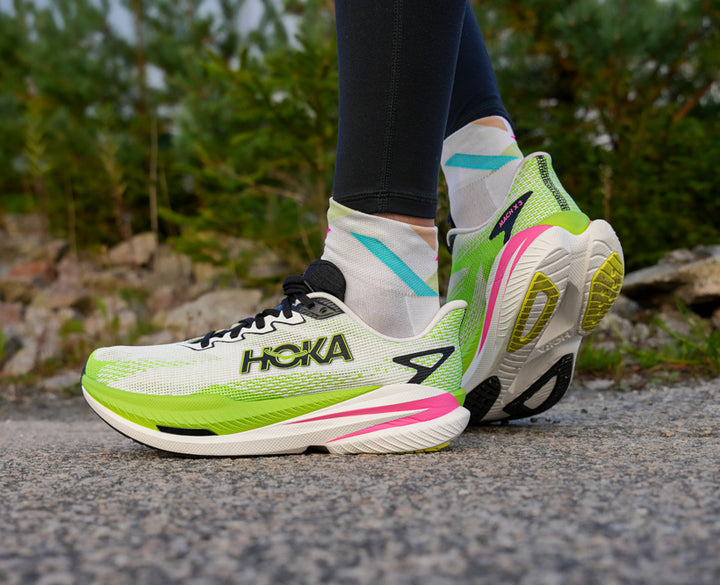 Hoka W MACH X 3 White / Neon Lime